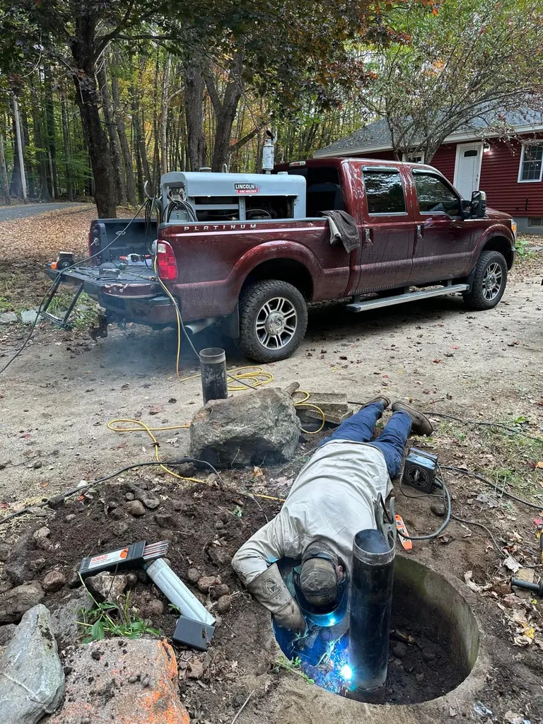 On-site well pipe welding repair in Maine