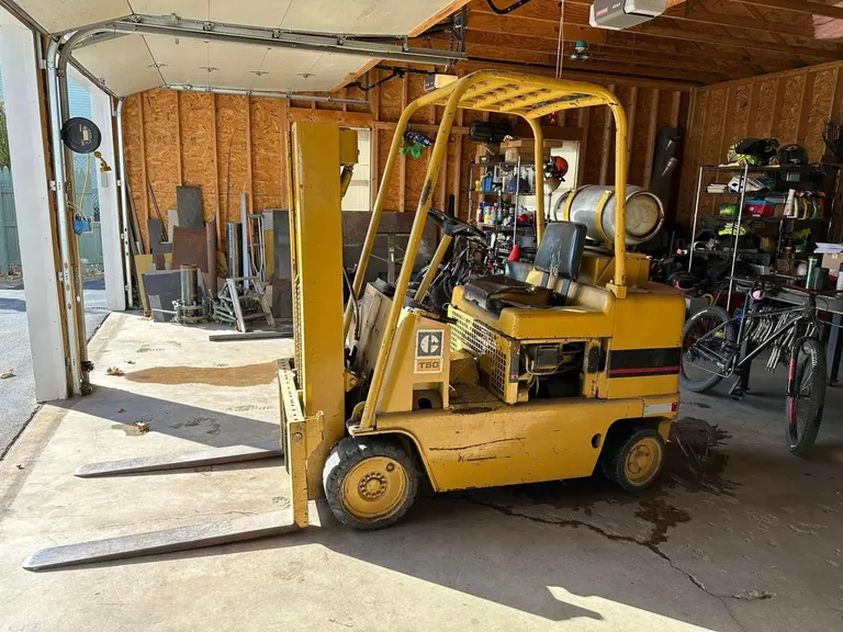 CAT forklift maintenance in the fabrication shop