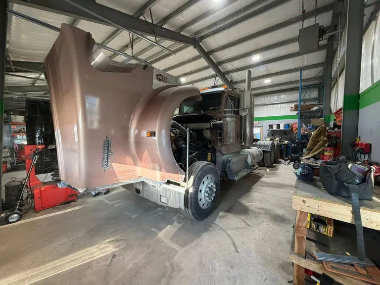 Kenworth truck frame repair at McMahons welding shop